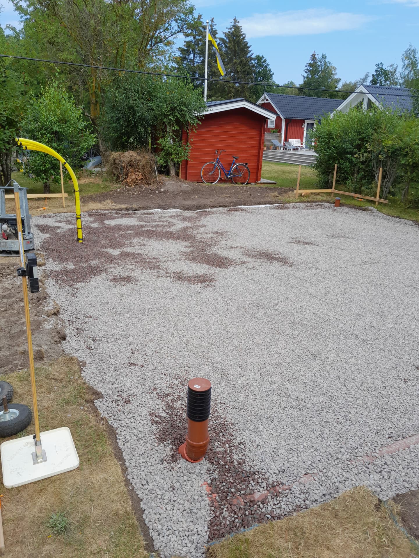 Förberedd yta med grus — Markarbeten – Stenläggningar